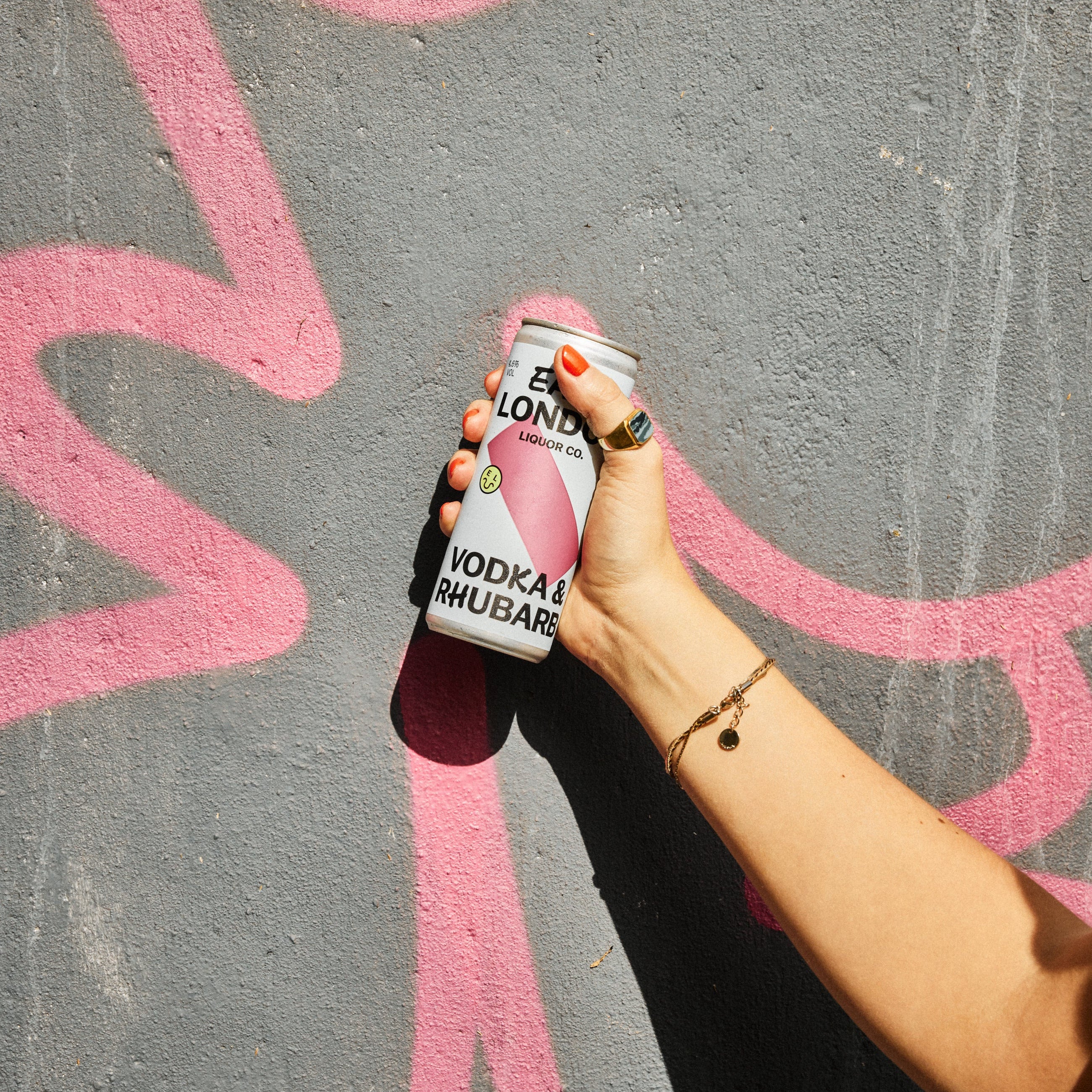 12 Cans of East London Vodka & Rhubarb, 4.6% ABV