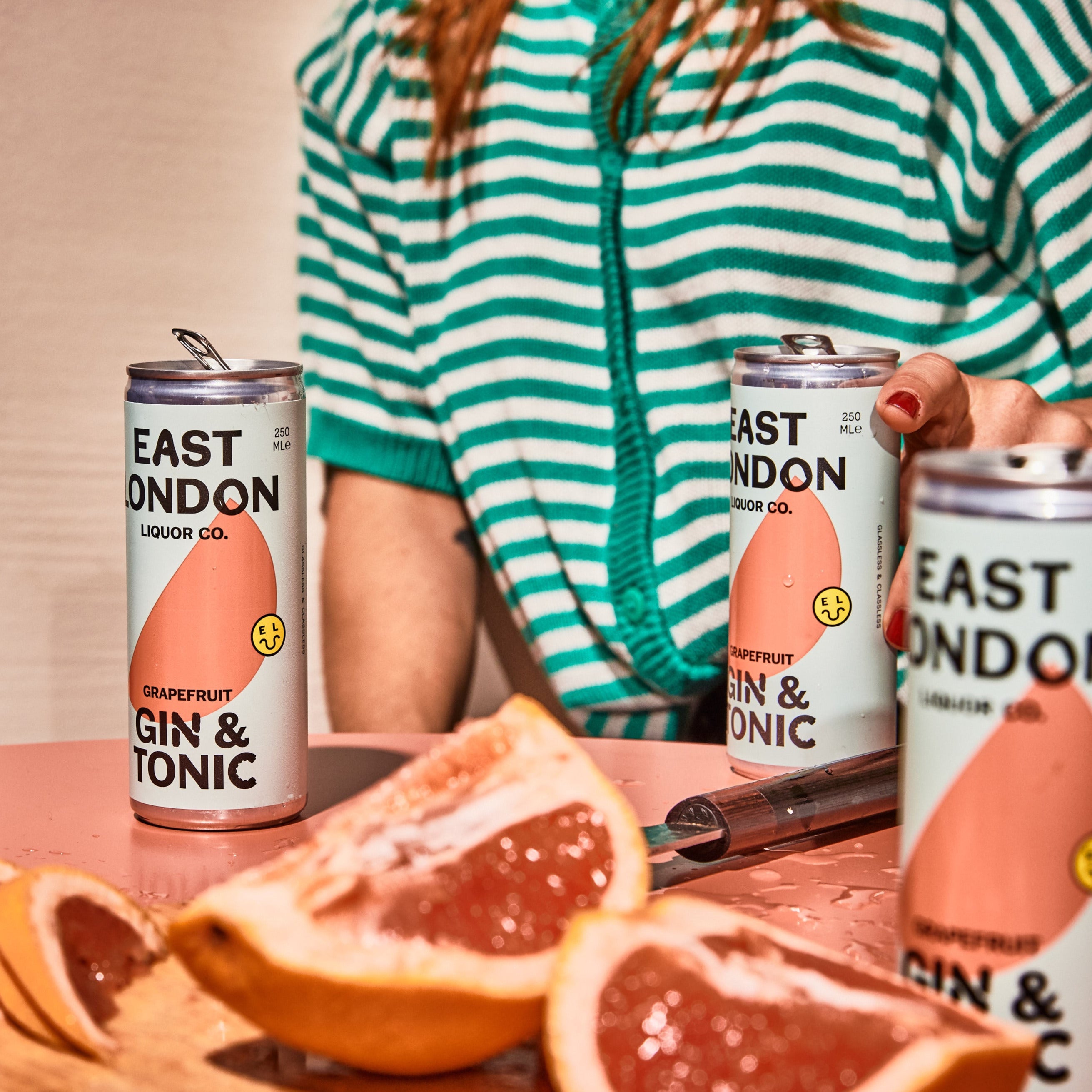 12 Cans of East London Grapefruit Gin& Tonic, 5% ABV