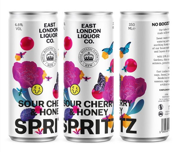 12 Cans Of East London Sour Cherry & Honey Spritz 5% ABV