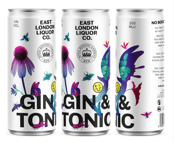 12 Cans Of East London Kew Gin & Tonic, 5% ABV