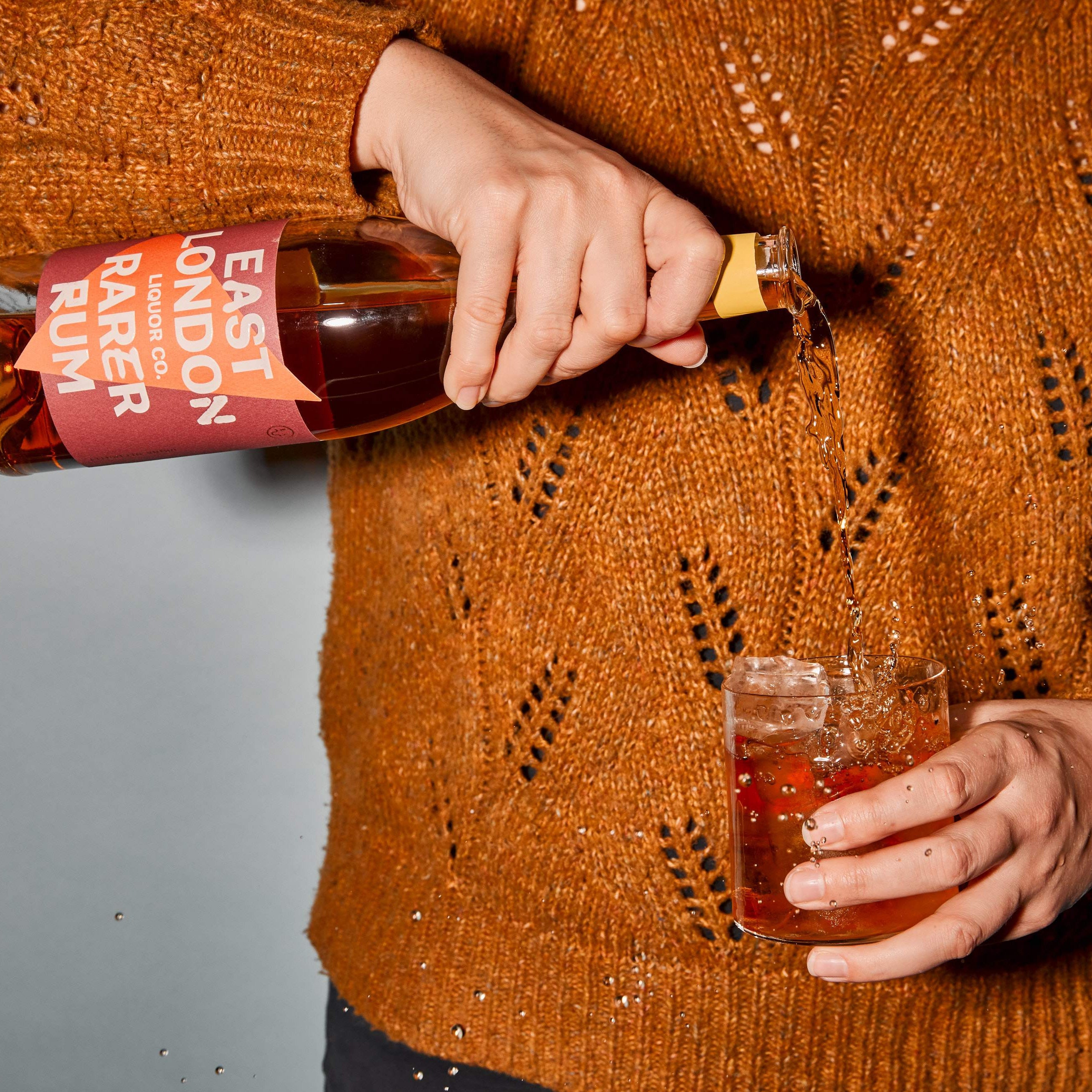 East London Rarer Rum pouring into glass