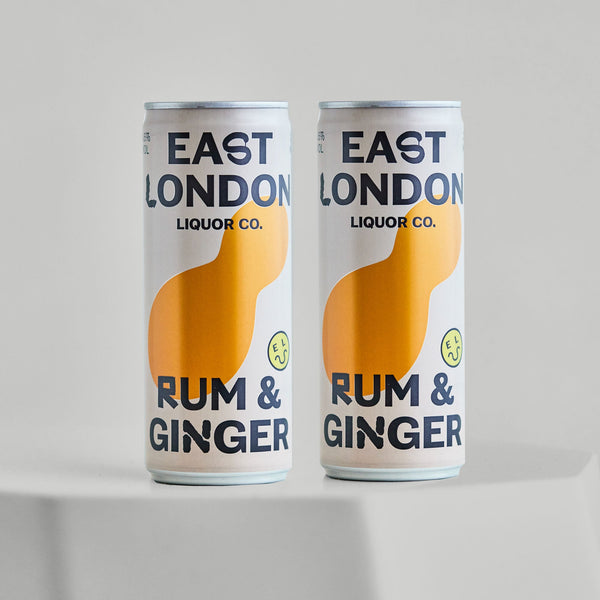 12 CANS OF EAST LONDON RUM & GINGER, 4.6% ABV