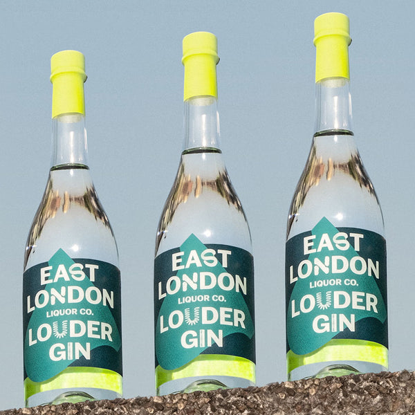 East London Liquor Louder Gin Bottles